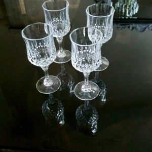 Longchamps Cristal D'Arques Wine Glasses France 4